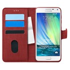 Microsonic Samsung Galaxy A5 Kılıf Fabric Book Wallet Kırmızı