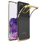 Microsonic Samsung Galaxy S20 Plus Kılıf Skyfall Transparent Clear Gold