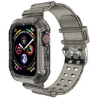 Microsonic Apple Watch SE 2022 44mm Kordon Transparent Clear Band Siyah