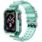 Microsonic Apple Watch Series 9 41mm Kordon Transparent Clear Band Yeşil
