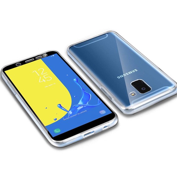 Microsonic Samsung Galaxy J6 Kılıf 6 tarafı tam full koruma 360 Clear Soft Şeffaf 2