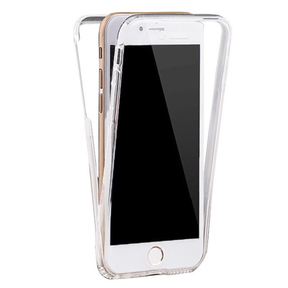 Microsonic iPhone 7 Plus Kılıf 6 tarafı tam full koruma 360 Clear Soft Şeffaf 1