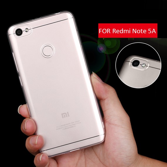 Microsonic Xiaomi Redmi Note 5A Kılıf Transparent Soft Beyaz 4