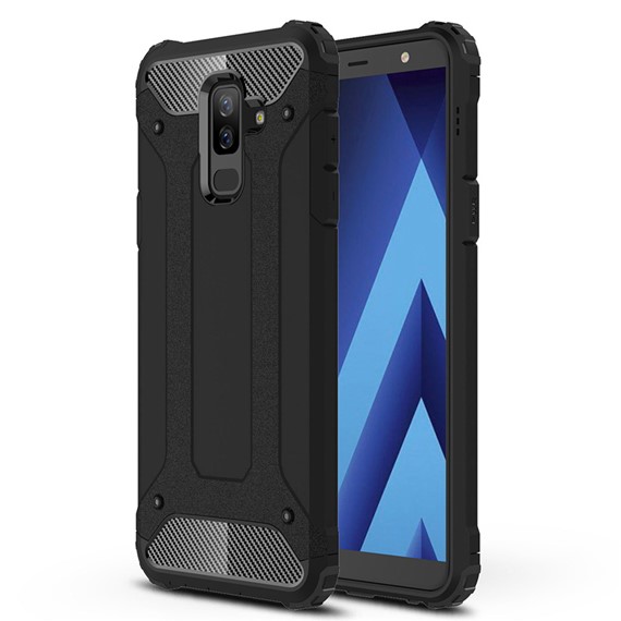 Microsonic Samsung Galaxy A6 Plus 2018 Kılıf Rugged Armor Siyah 1