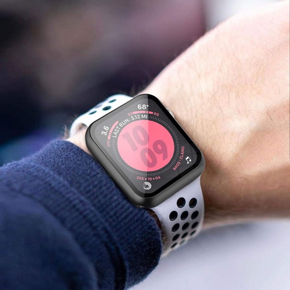 Microsonic Apple Watch Series 4 40mm Kılıf Matte Premium Slim WatchBand Siyah 5