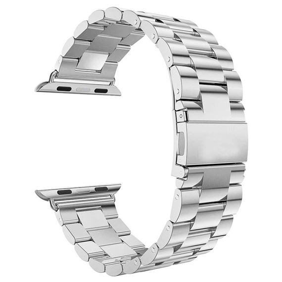 Microsonic Apple Watch Series 4 44mm Metal Stainless Steel Kordon Gümüş 1