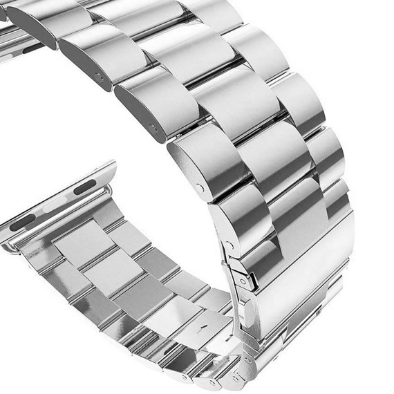 Microsonic Apple Watch Series 4 44mm Metal Stainless Steel Kordon Gümüş 3