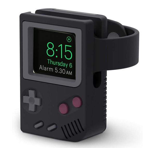 Microsonic Apple Watch 8 41mm Masaüstü Şarj Standı Gameboy Siyah 1