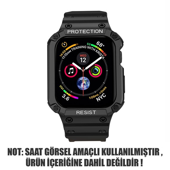 Microsonic Apple Watch 8 41mm Kordon Single Apex Resist Şeffaf 2