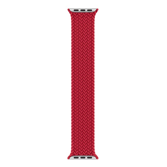 Microsonic Apple Watch Series 3 38mm Kordon Small Size 127mm Knitted Fabric Single Loop Kırmızı 1