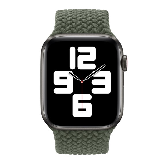 Microsonic Apple Watch Series 4 44mm Kordon Medium Size 147mm Knitted Fabric Single Loop Koyu Yeşil 4