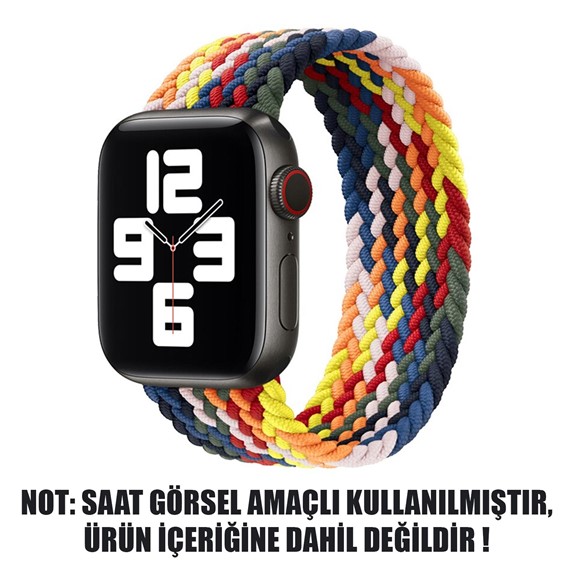 Microsonic Apple Watch Series 3 42mm Kordon Large Size 160mm Knitted Fabric Single Loop Multi Color 2