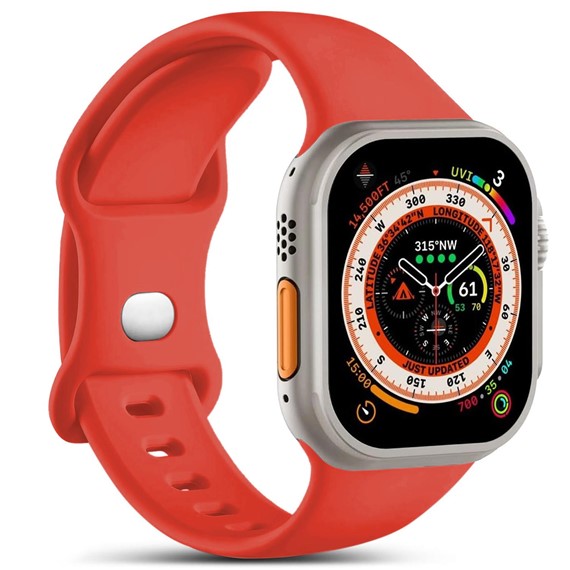 Microsonic Apple Watch SE 40mm Kordon ActiveFlex Wristband Kırmızı 1
