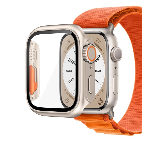 Microsonic Apple Watch Series 9 41mm Kılıf Apple Watch Ultra Dönüştürücü Ekran Koruyucu Kasa Yıldız Işığı 1