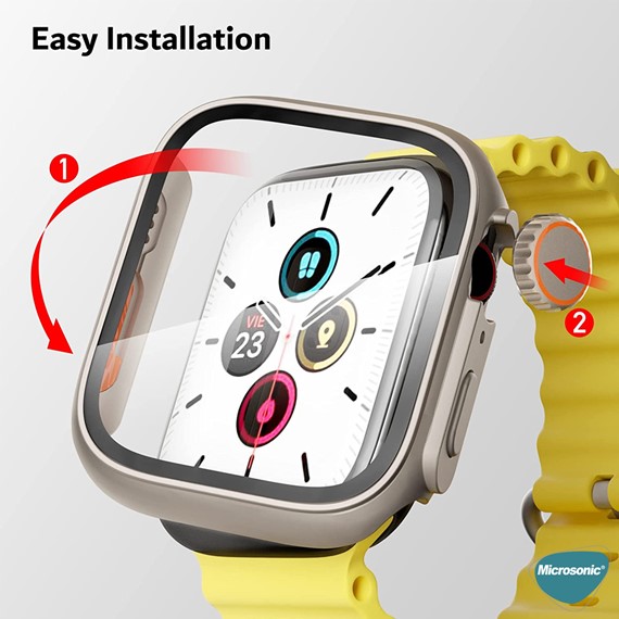 Microsonic Apple Watch SE 2022 40mm Kılıf Apple Watch Ultra Dönüştürücü Ekran Koruyucu Kasa Yıldız Işığı 2