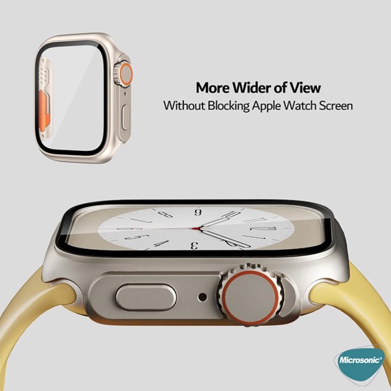 Microsonic Apple Watch Series 8 45mm Kılıf Apple Watch Ultra Dönüştürücü Ekran Koruyucu Kasa Yıldız Işığı 6