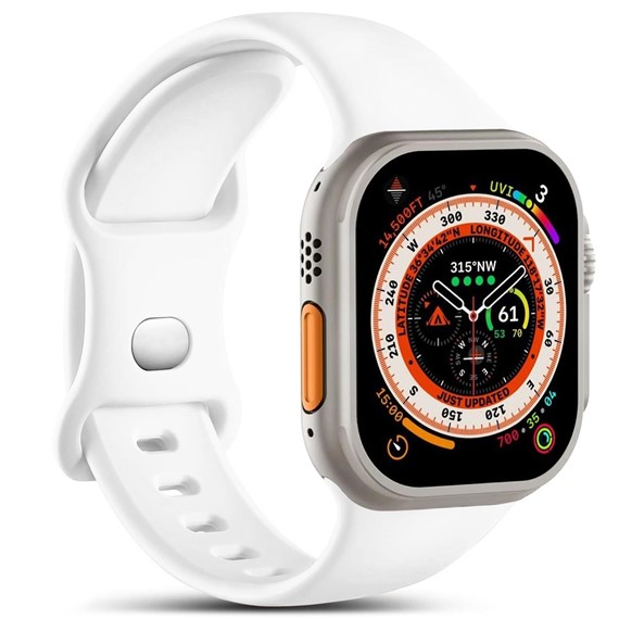 Microsonic Apple Watch Series 5 44mm Kordon ActiveFlex Wristband Beyaz 1