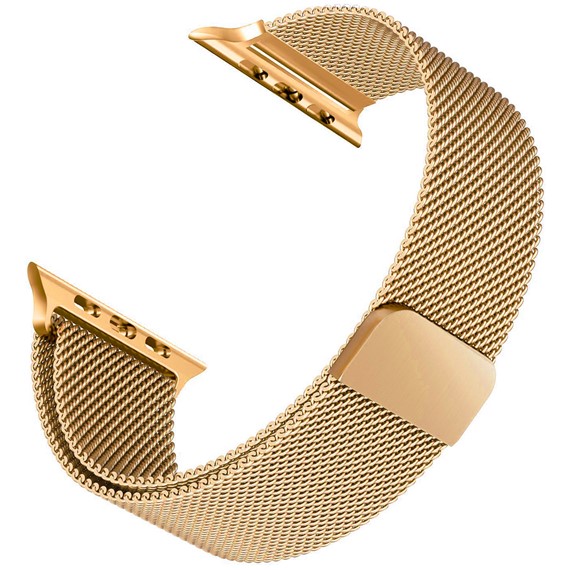 Microsonic Apple Watch 3 42mm Kordon Luxe Metal Twist Gold 1