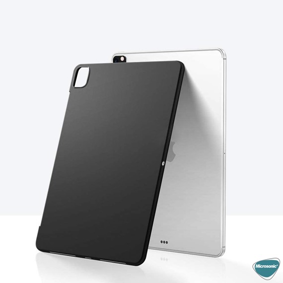 Microsonic Apple iPad Pro 12 9 2020 4 Nesil Kılıf A2229-A2069-A2232 Matte Silicone Siyah 4