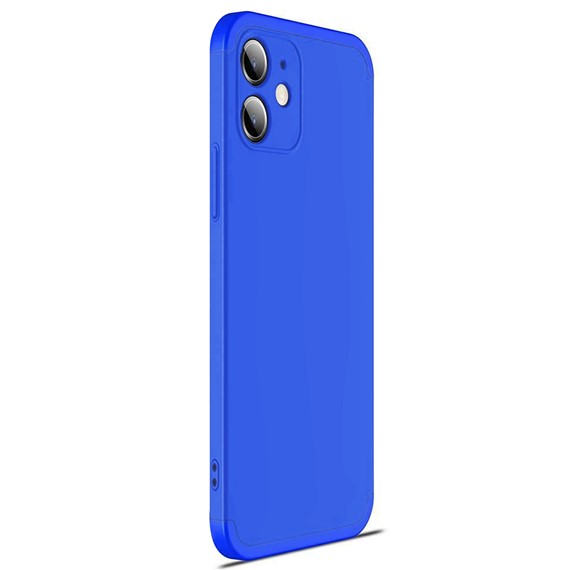 Microsonic Apple iPhone 12 Kılıf Double Dip 360 Protective Mavi 2