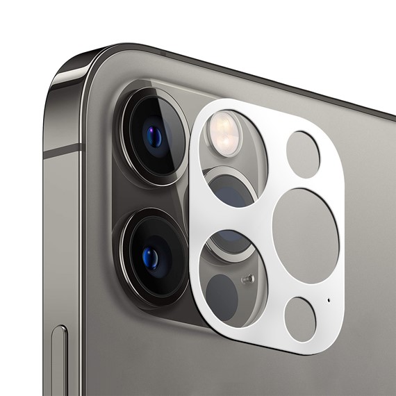 Microsonic Apple iPhone 12 Pro Max Kamera Lens Koruma Camı V2 Beyaz 1
