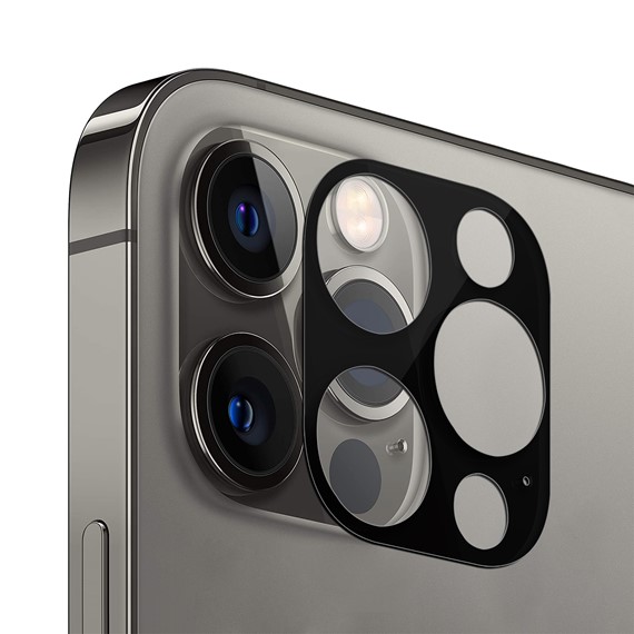 Microsonic Apple iPhone 12 Pro Max Kamera Lens Koruma Camı V2 Siyah 1