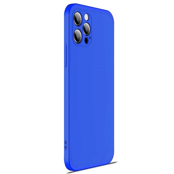 Microsonic Apple iPhone 12 Pro Kılıf Double Dip 360 Protective Mavi 2