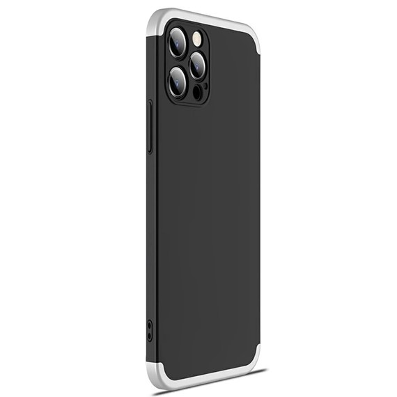 Microsonic Apple iPhone 12 Pro Kılıf Double Dip 360 Protective Siyah Gri 2