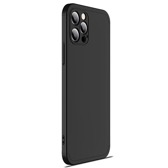 Microsonic Apple iPhone 12 Pro Kılıf Double Dip 360 Protective Siyah 2