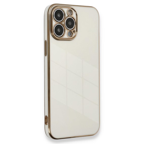 Microsonic Apple iPhone 15 Pro Max Kılıf Olive Plated Beyaz 1
