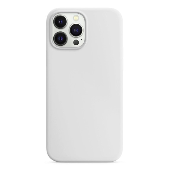 Microsonic Apple iPhone 14 Pro Kılıf Liquid Lansman Silikon Beyaz 2