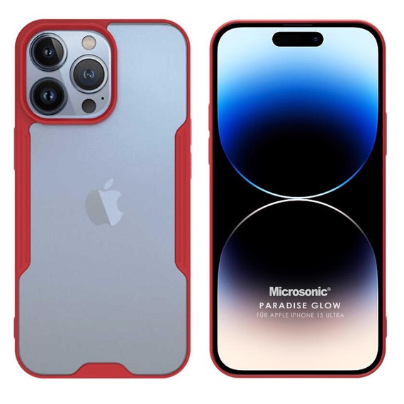 Microsonic Apple iPhone 15 Pro Max Kılıf Paradise Glow Kırmızı 1