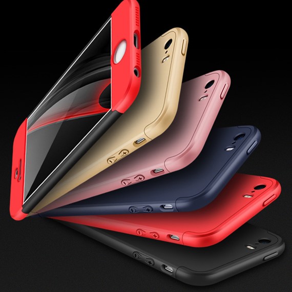 Microsonic Apple iPhone 5 5S Kılıf Double Dip 360 Protective Siyah 4