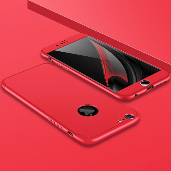 Microsonic Apple iPhone 6 Kılıf Double Dip 360 Protective Kırmızı 3
