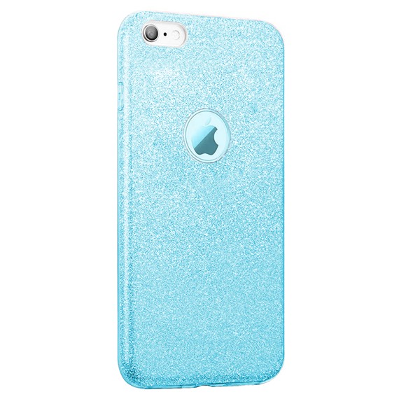 Microsonic Apple iPhone 6 Kılıf Sparkle Shiny Mavi 2