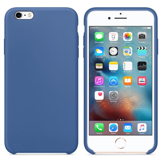 Microsonic Apple iPhone 6 Kılıf Liquid Lansman Silikon Çini Mavisi 1