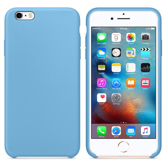 Microsonic Apple iPhone 6S Plus Kılıf Liquid Lansman Silikon Kantaron Mavisi 1