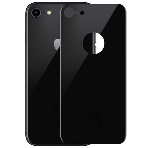 Microsonic Apple iPhone 7 Arka Tam Kaplayan Temperli Cam Koruyucu Siyah 1
