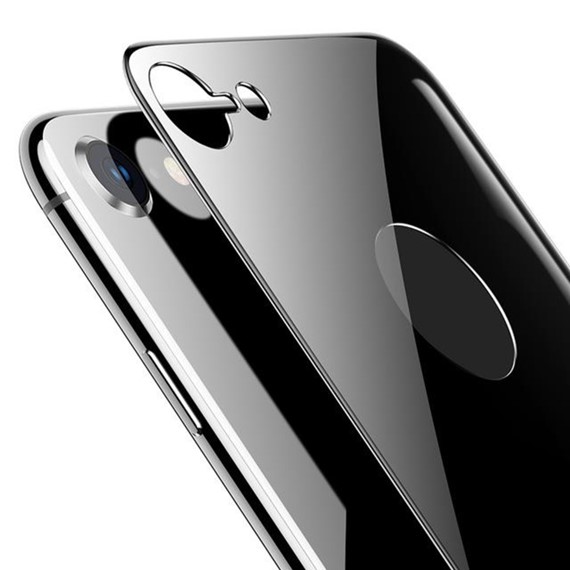 Microsonic Apple iPhone 7 Arka Tam Kaplayan Temperli Cam Koruyucu Siyah 2
