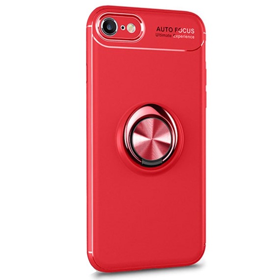 Microsonic Apple iPhone 6S Plus Kılıf Kickstand Ring Holder Kırmızı 2