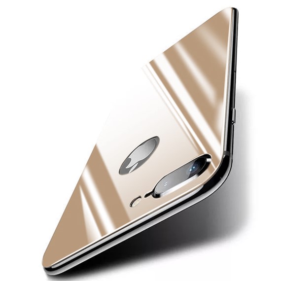 Microsonic Apple iPhone 8 Plus Arka Tam Kaplayan Temperli Cam Koruyucu Gold 2