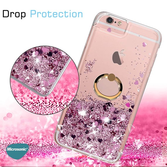 Microsonic Samsung Galaxy Note 8 Kılıf Glitter Liquid Holder Pembe 5