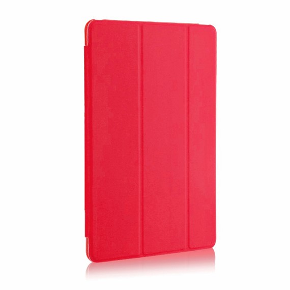 Microsonic Huawei MediaPad T3 10 Kılıf Slim Translucent Back Smart Cover Kırmızı 2