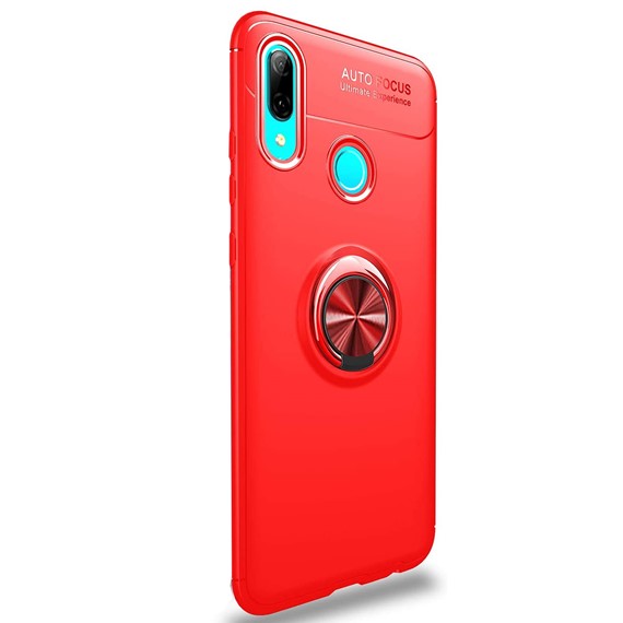 Microsonic Huawei P Smart 2019 Kılıf Kickstand Ring Holder Kırmızı 2