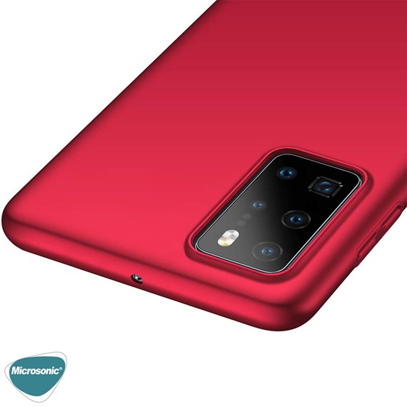 Microsonic Matte Silicone Huawei P40 Kılıf Kırmızı 5