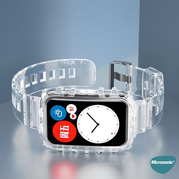 Microsonic Huawei Watch Fit Kordon Transparent Clear Band Şeffaf 2