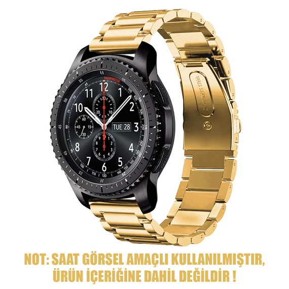 Microsonic Samsung Galaxy Watch 6 Classic 47mm Metal Stainless Steel Kordon Gold 2
