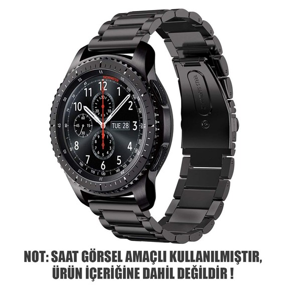 Microsonic Samsung Galaxy Watch 4 Classic 42mm Metal Stainless Steel Kordon Siyah 2
