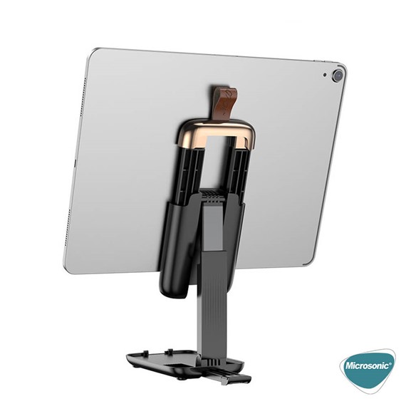 Microsonic Masaüstü Ayarlanabilir Tablet ve Telefon Tutucu Stand Siyah 4