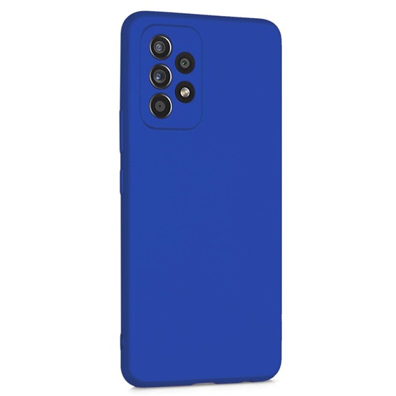 Microsonic Matte Silicone Samsung Galaxy A33 5G Kılıf Mavi 2